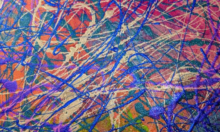 Painting with nail polish on canvas