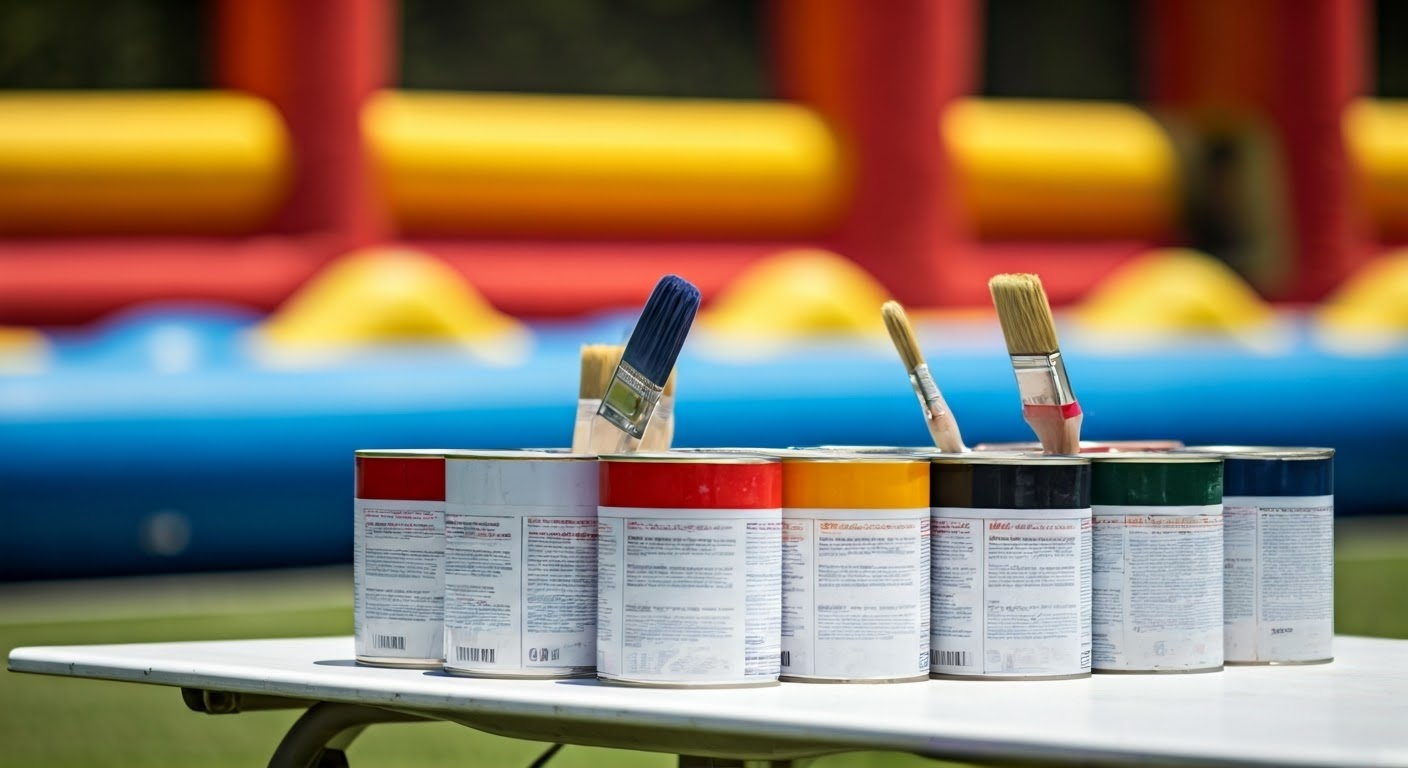 Different paint types for inflatables.