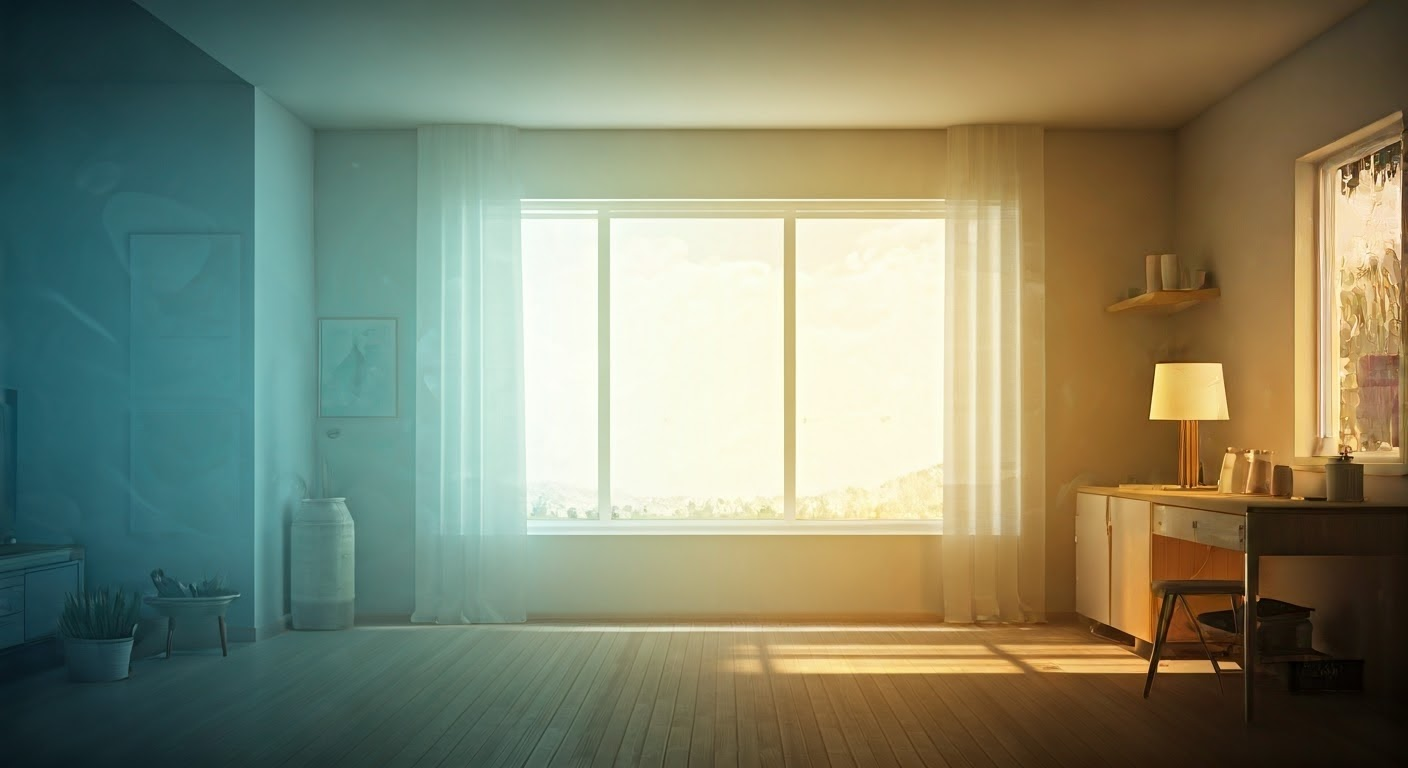 Home interior with baking soda and paint.