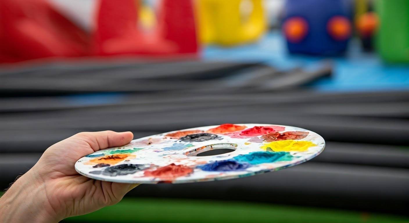 Choosing paint for inflatable materials.