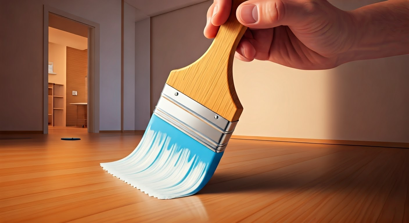 Applying paint over silicone sealant.