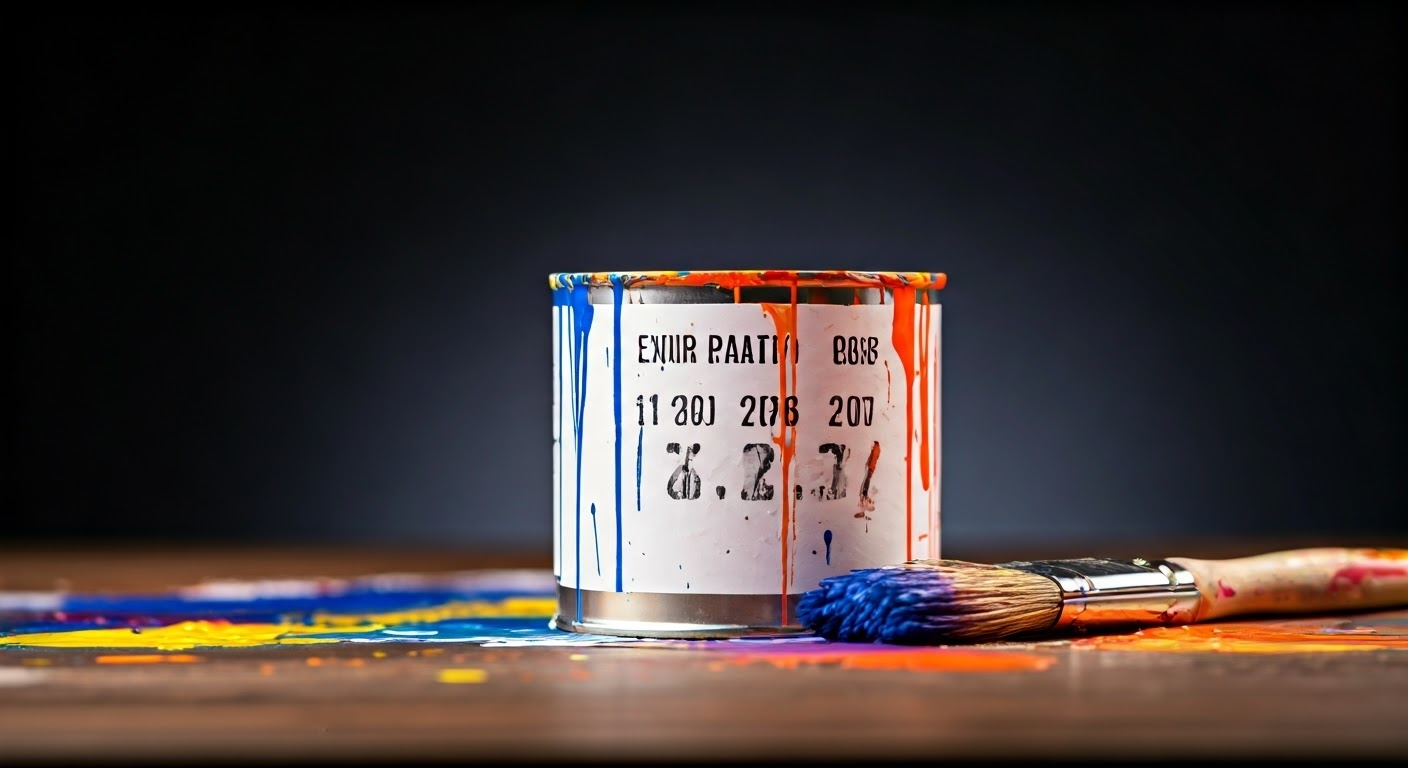 Artistic representation of paint expiration