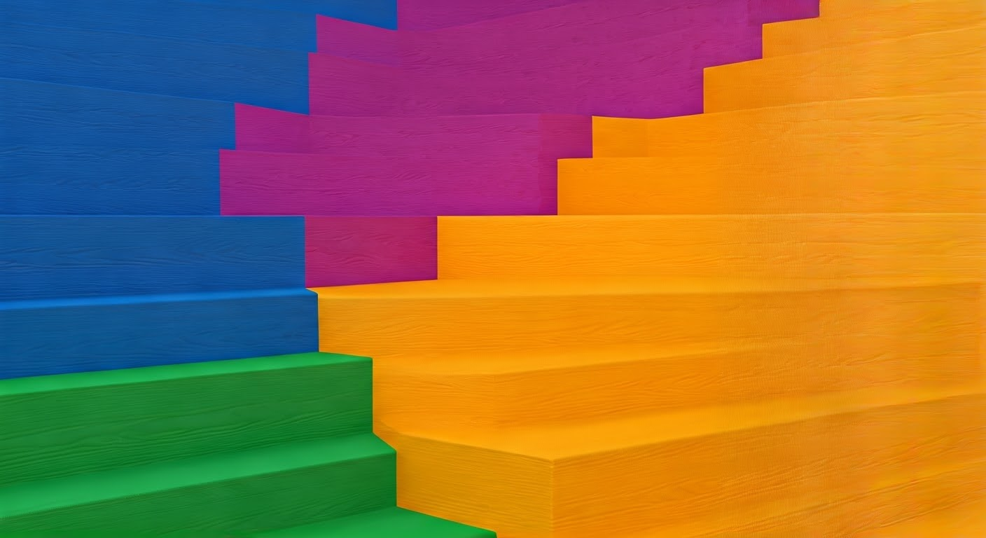 Colorful staircase design ideas